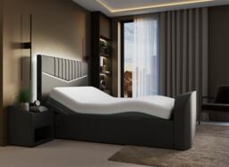 Quantum Adjustable TV Bed - 4'0 Small double - Black