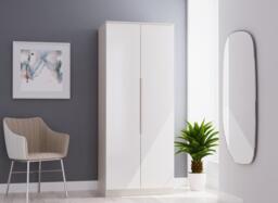 Houston 2-Door Wardrobe - Brown - thumbnail 1