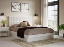 Hayden Platform Ottoman Bed Frame - 5'0 King - White