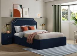 Silentnight Holden Upholstered Bed Frame - 4'6 Double - Blue