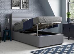 Dawson Single Ottoman Sound System Bed - 3'0 Single - Grey - thumbnail 2
