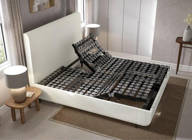 TEMPUR Wave Arc Adjustable Bed Frame - 5'0 King - White - image 1