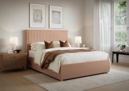 TEMPUR® Duxford Upholstered Ottoman Bed Frame - 4'6 Double - Pink