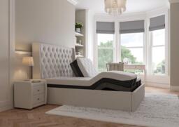 Deacon Sleepmotion Adjustable Upholstered Bed Frame - 6'0 Super king - Grey - thumbnail 2