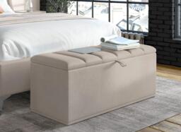 Enzo Upholstered Blanket Box - Grey