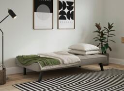 Newry 3-Seater Clic-Clac Sofa Bed - Grey - thumbnail 2