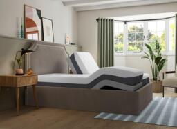 Silentnight Holden Sleepmotion Adjustable Upholstered Bed Frame - 5'0 King - Grey