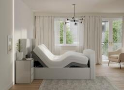 Foley Adjustable TV Bed - 6'0 Super king - Grey - thumbnail 4