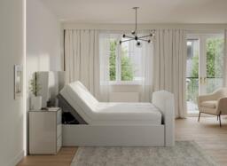 Foley Adjustable TV Bed - 6'0 Super king - Grey - thumbnail 1