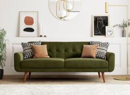 Gallway 3 Seater Sofa Bed - Green - thumbnail 1
