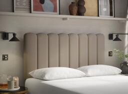 Sealy Shard Headboard - 4'6 Double - Beige - thumbnail 2