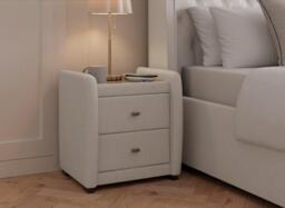 Deacon Bedside Table - Cream