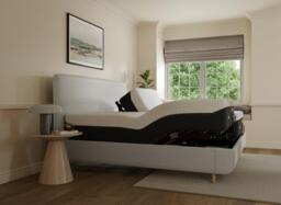 TEMPUR® Sensory Arc Adjustable Upholstered Bed Frame - 5'0 King - Grey - thumbnail 5