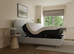 TEMPUR® Sensory Arc Adjustable Upholstered Bed Frame - 5'0 King - Grey - thumbnail 3