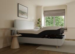 TEMPUR® Sensory Arc Adjustable Upholstered Bed Frame - 5'0 King - Grey - thumbnail 4