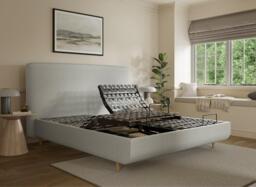 TEMPUR® Sensory Arc Adjustable Upholstered Bed Frame - 5'0 King - Grey - thumbnail 6