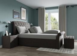 Paris Ergomotion Adjustable Upholstered Bed Frame - 5'0 King - Grey - thumbnail 2