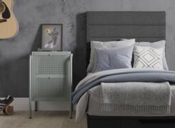 Sutton Upholstered Ottoman Bed Frame - 3'0 Single - Grey - thumbnail 4