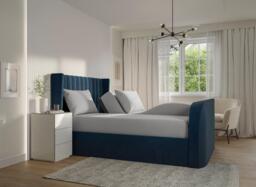 Foley Adjustable TV Bed - 6'0 Super king - Blue - thumbnail 1