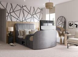 Yokohama TV Bed - 6'0 Super king - Grey