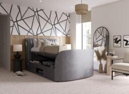 Yokohama TV Bed - 6'0 Super king - Grey - thumbnail 3
