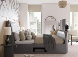 Yokohama TV Bed - 6'0 Super king - Grey - thumbnail 4