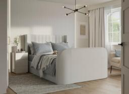Foley TV Bed - 6'0 Super king - Grey - thumbnail 2
