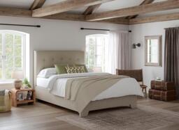 Jenkins Upholstered Ottoman Bed Frame - 6'0 Super king - Cream