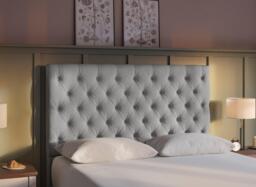 Flaxby Harrogate Headboard - 6'0 Super king - Silver - thumbnail 2