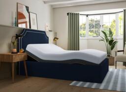 Silentnight Holden Sleepmotion Adjustable Upholstered Bed Frame - 5'0 King - Blue