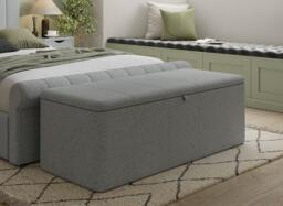 Lucia / Wilson / Sandy Upholstered Blanket Box - Grey