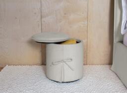 Sophie Conran Lulabelle Upholstered Storage Pouffe - Cream - thumbnail 2