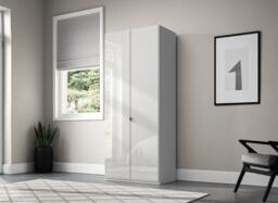 Kirkpatrick Wooden 2-Door Wardrobe - White