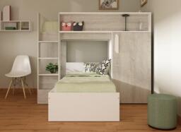 Jenna Kids Multiway Bunk Bed - 3'0 Euro single - White - thumbnail 2
