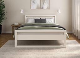 Wellow Wooden Bed Frame - 4'6 Double - White - thumbnail 2