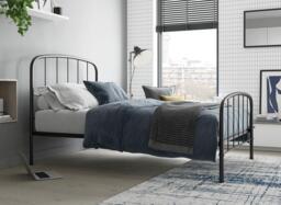 Westbrook Metal Bed Frame - 4'6 Double - Black - thumbnail 2