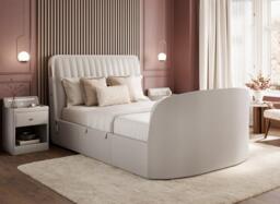 Yokohama Adjustable TV Bed - 4'6 Double - Beige - thumbnail 3