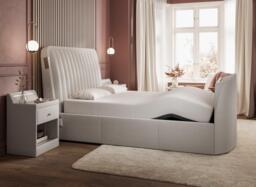 Yokohama Adjustable TV Bed - 4'6 Double - Beige - thumbnail 2
