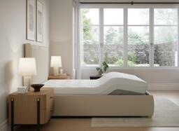 TEMPUR® Duxford Sleepmotion Adjustable Upholstered Bed Frame - 6'0 Super king - Cream - thumbnail 3