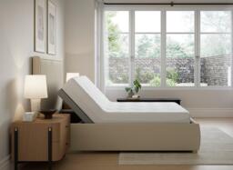 TEMPUR® Duxford Sleepmotion Adjustable Upholstered Bed Frame - 6'0 Super king - Cream - thumbnail 4