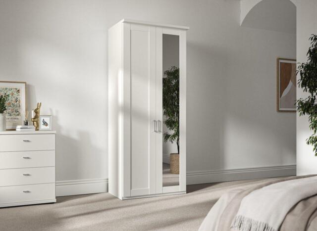 Dover 2-Door Wardrobe - White