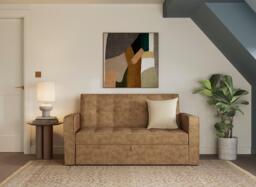 Haze 2-Seater Pull-Out Sofa Bed - Brown