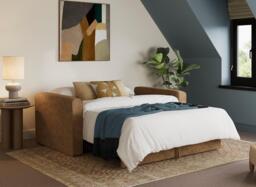 Haze 2-Seater Pull-Out Sofa Bed - Brown - thumbnail 2