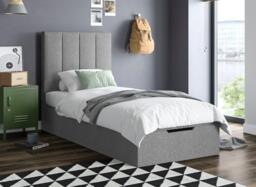 Ealing Ottoman Bed Frame - 3'0 Single - Silver - thumbnail 1