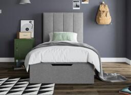 Ealing Ottoman Bed Frame - 3'0 Single - Silver - thumbnail 3