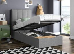 Ealing Ottoman Bed Frame - 3'0 Single - Silver - thumbnail 2