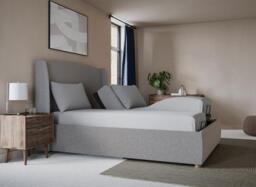 TEMPUR® Linford Ergomotion Adjustable Upholstered Bed Frame - 5'0 King - Grey - thumbnail 2