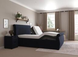 Lucia Sleepmotion Super King 200 u&i Adjustable Upholstered Bed Frame - 6'0 Super king - Blue - thumbnail 2