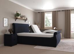 Lucia Sleepmotion Super King 200 u&i Adjustable Upholstered Bed Frame - 6'0 Super king - Blue