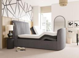 Yokohama Adjustable TV Bed - 5'0 King - Grey - thumbnail 2
